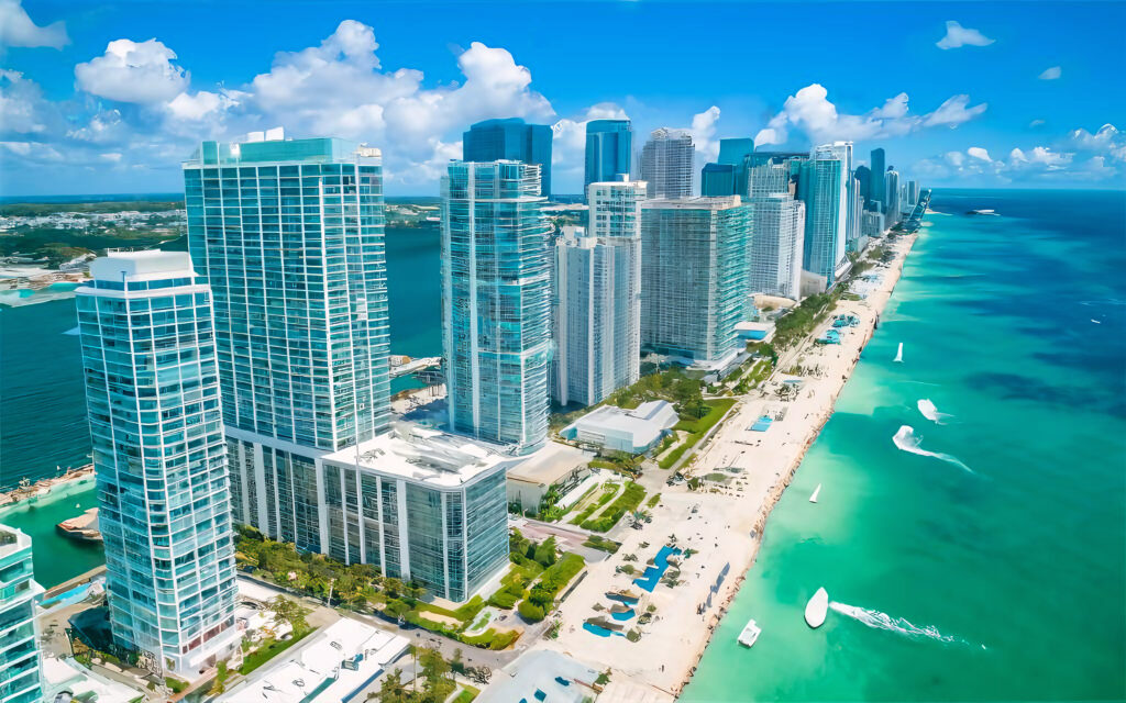 Miami Beach Floride vue aérienne de plage