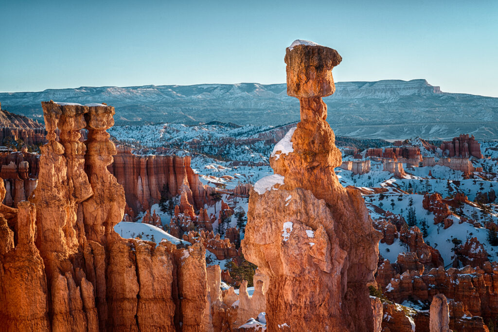 Bryce Canyon sous la neige en hiver