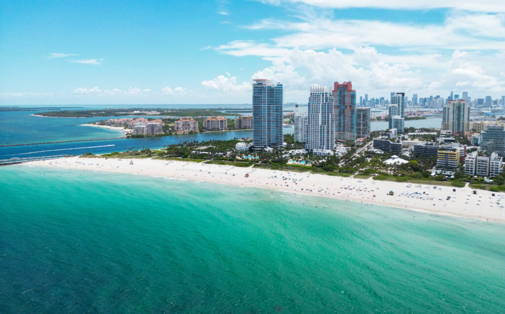 Miami Beach Floride vue de haut