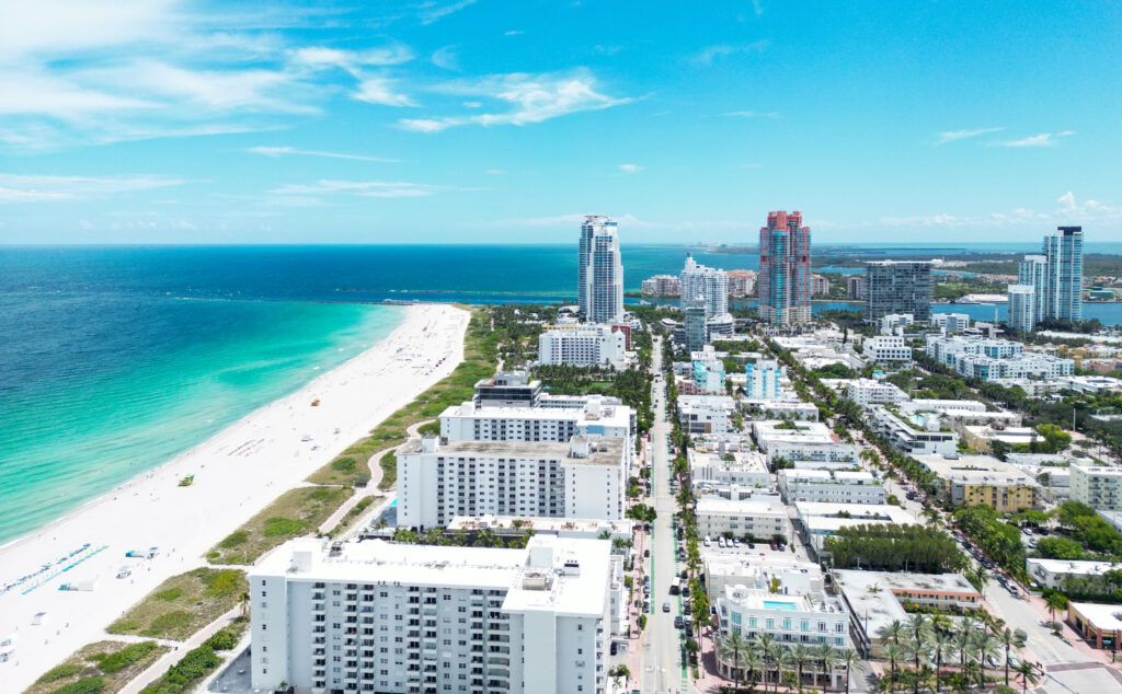 Miami beach Floride vue aérienne