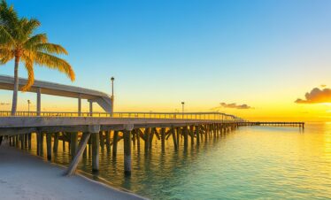 Floride Key West plage coucher de soleil