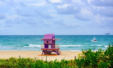 Floride Miami South Beach plage cabane