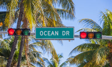 Miami Floride Ocean Drive panneau