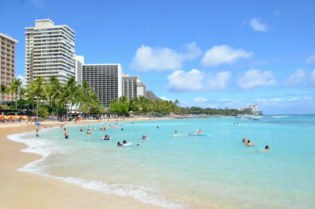 Hawaii - plage de Waikiki - Oahu